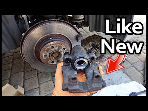 Видео: Как восстановить тормозной суппорт (новый поршень, уплотнения и т. д.)