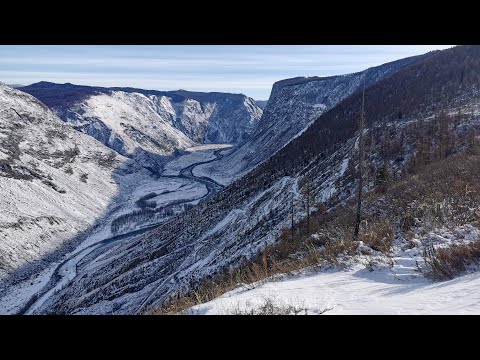 Видео: Зимний спуск к перевалу Кату-Ярык и в долину реки Чулышман. @n_nervno 