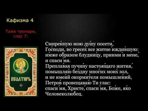 Видео: 04 Псалтирь. Кафизма 4 с текстом