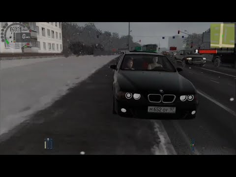 Видео: Я устроился таксистом на BMW M5 e39 в city car driving в снегопад