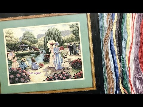 Видео: #57. Вышивка/ МОЙ НОВЫЙ ПРОЦЕСС/ Dimensions 35021 - A Stroll In The Park / Прогулка в парке/ Начало