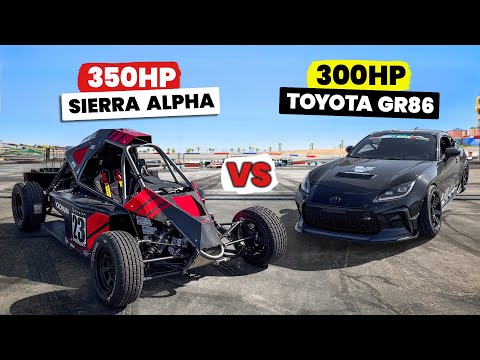 Видео: 300-сильный GR86 с турбонаддувом против 350-сильного Sierra Alpha с двигателем Hayabusa / Gymkhan...