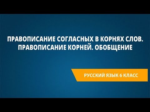 Видео: Правописание согласных в корнях слов. Правописание корней. Обобщение