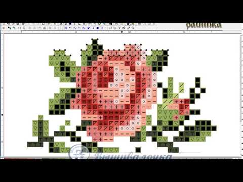Видео: Как сделать схему для бисера из схемы для крестика в Pattern Maker