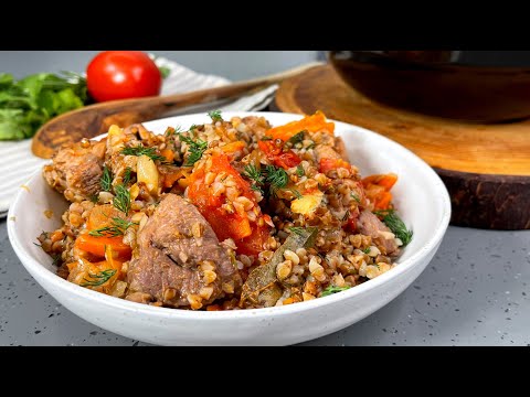 Видео: Обалдеть,как ВКУСНО! Все просили ДОБАВКУ! Гречка "Утомленная", проще и вкуснее рецепта гречки - НЕТ!