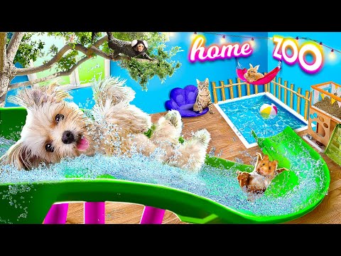 Видео: Мы построили зоопарк для близняшек дома! Комнаты для питомцев за 24 часа!