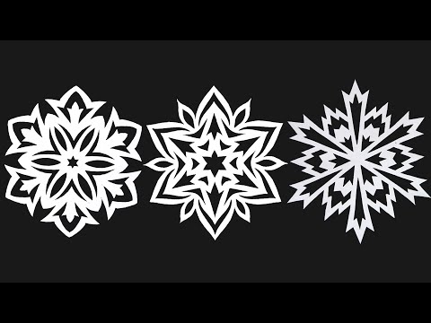 Видео: Три красивые снежинки из бумаги DIY - Простая снежинка DIY - Простые поделки.