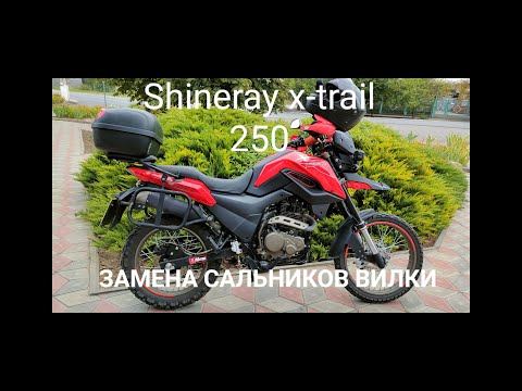 Видео: Shineray x-trail 250, ЗАМЕНА САЛЬНИКОВ ВИЛКИ