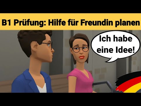 Видео: Устный экзамен по немецкому языку B1 | Совместное планирование/Диалог | Устная часть 3: Помощь