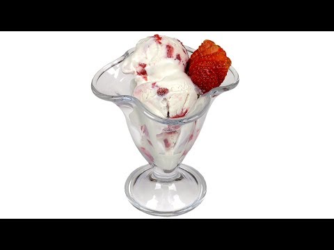 Видео: Мороженое с клубникой 🍓 Без перемешивания и мороженицы. + Бонусный рецепт🍦