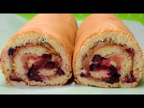 Видео: ✅РУЛЕТ з яблуками без лисин і тріщин ! Секрет бісквіта без розпушувача 🍏🍎🍰✨@budnimaystra 