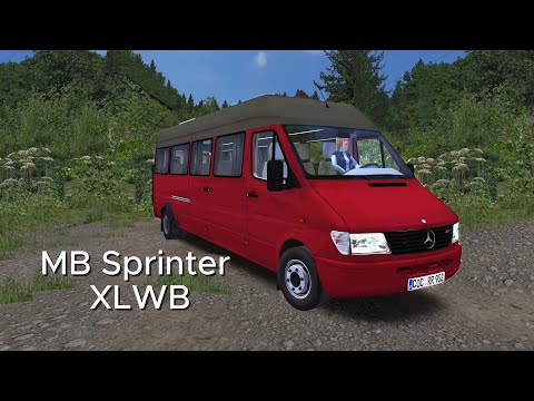 Видео: OMSI 2 – Mercedes-Benz Sprinter 412D XLWB | Thüringer Wald | Маршрут 739