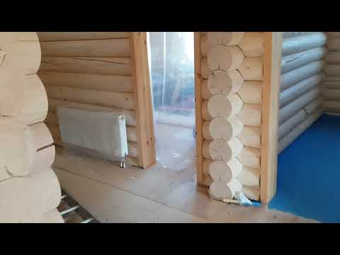 Видео: Дом из бревна. Как сделали отопление, водоснабжение и водоотведение. #водоснабжениедома #отопление