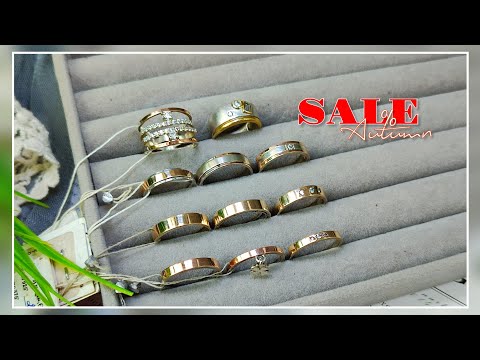 Видео: Распродажа Осень25! Серебряные кольца ХЮЗ с золотыми вставками. +79610537595