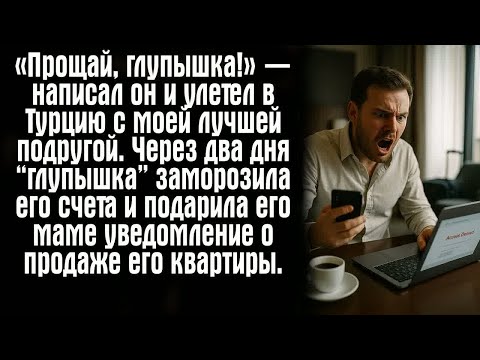 Видео: «Прощай, глупышка!» — написал он и улетел в Турцию с моей лучшей подругой. Через два дня “глупышка”