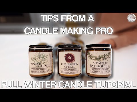 Видео: Советы по приготовлению свечей, которые вам нужно знать | Как сделать свечу «Клюквенный коблер» с...