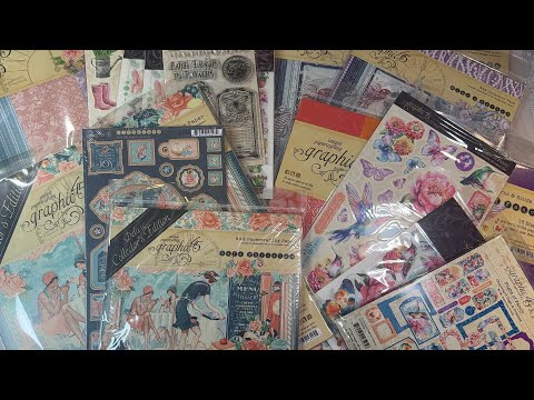 Видео: Распаковка таинственной коробки Graphic 45! Столько всего красивого! Мечта бумажного мастера!