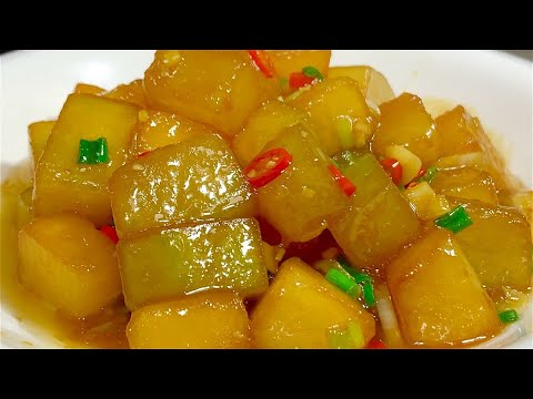 Видео: Было бы неправильно жарить тушеную зимнюю дыню непосредственно! Научитесь этому тр