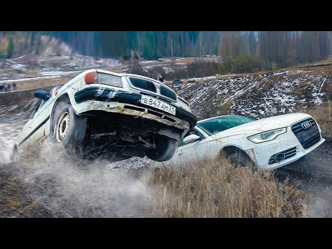 Видео: ДЕДУШКА на ВОЛГЕ устроил ШОУ для AUDI и BMW / ЗАМЕС на БЕЗДОРОЖЬЕ