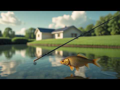 Видео: Ловля карася в домашнем пруду! Золотой и серебряный на перловку!