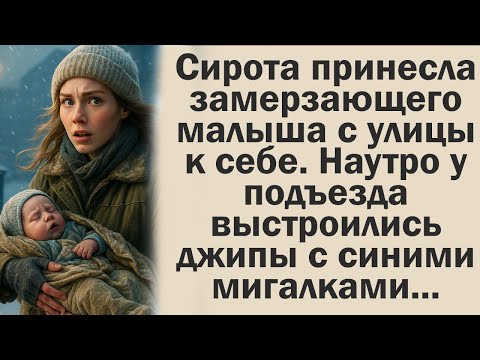 Видео: Сирота принесла замерзающего малыша с улицы к себе. Наутро у подъезда выстроились джипы с синими..