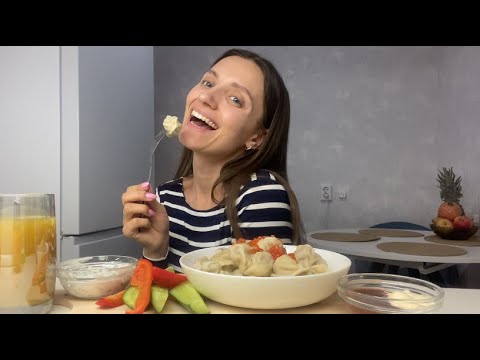 Видео: MUKBANG | Пельмени с икрой |