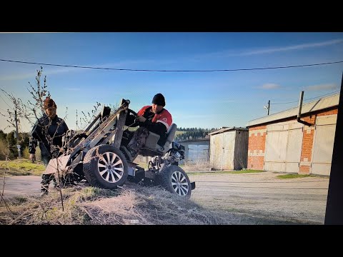 Видео: Испытания мини погрузчика-2 в экстремальных условиях