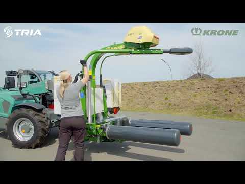 Видео: EasyWrap 165 T KRONE: прицепной обмотчик рулонов для профессионального использования