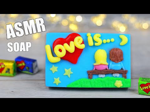 Видео: ASMR SOAP Making Bubble gum Love Is... Tutorial Whisper | АСМР Мыловарение Шепот Триггеры