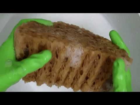 Видео: ASMR (12) Car sponge and Mr. Proper squeeze/Авто-губка и средство для полов Мистер Пропер