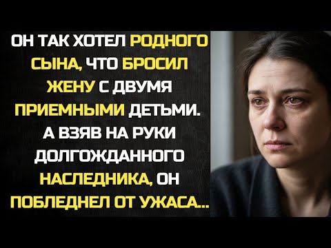 Видео: Он так хотел родного сына,что бросил жену с двумя приемными детьми.А взяв на руки долгожданного сына