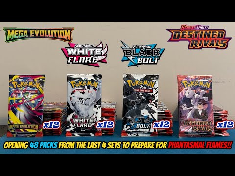 Видео: MEGA EVOLUTION против WHITE FLARE против BLACK BOLT против DESTINED RIVALS 48 PACK Начальная битв...