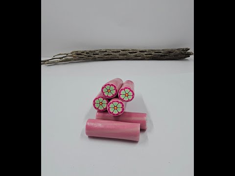 Видео: Изготовление трости из полимерной глины №2 и красивый урок по созданию цветка