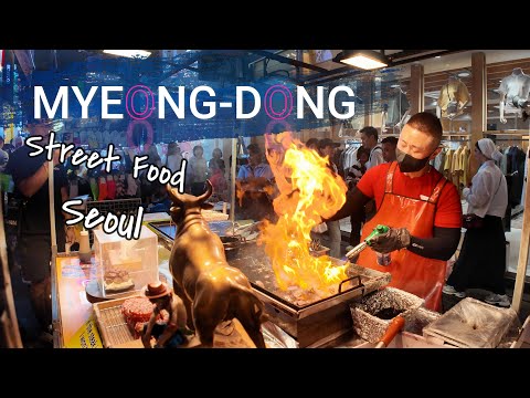 Видео: 🇰🇷 Уличная еда Мёндон, Сеул - пешеходная экскурсия по Корее 4K