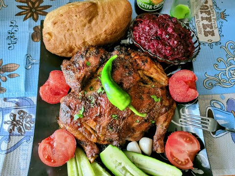 Видео: ОБЖОР МАРИНОВАННАЯ ЗАПЕЧЕННАЯ КУРИЦА С ОВОЩАМИ / СВЕКОЛЬНЫЙ САЛАТ / СИТРО / МУКБАНГ