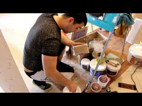 Видео: Декоративная штукатурка Венецианка +Лак  Кракелюр