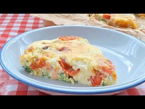 Видео: Киш с лососем и брокколи. Без теста.