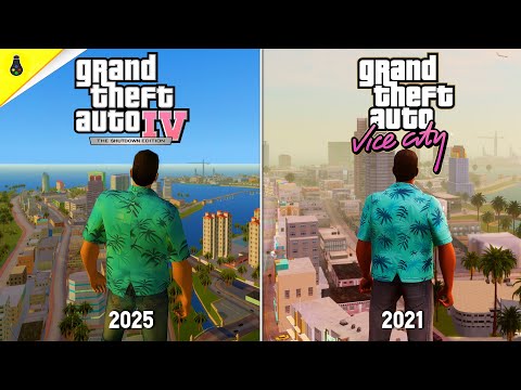 Видео: GTA VC Nextgen vs GTA Vice City - Сравнение деталей и физики