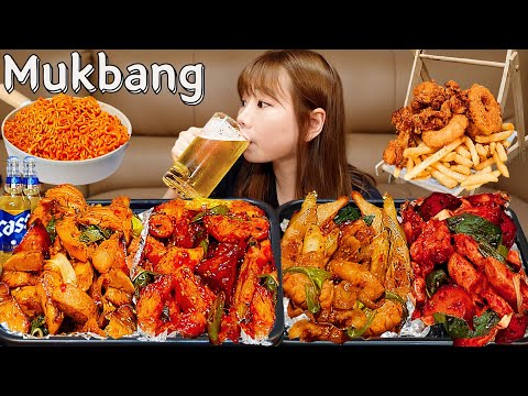 Видео: Sub)Real Mukbang- 4 вкуса курицы 🍗 Огненная лапша 🔥 Жареный рис с курицей🥘 Пиво 🍻 ASMR КОРЕЙСКАЯ ЕДА