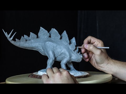 Видео: Sculpting Stegosaurus / стегозавр / лепка динозавра