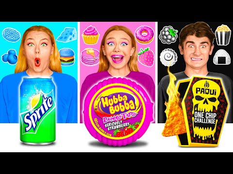 Видео: 24 Часа Едим Еду Одного Цвета Челлендж | Забавные Лайфхаки с Едой от Funny Funny