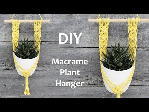 Видео: DIY Macrame Plant Hanger Tutorial | DIY Macrame Wall Hanging Tutorial | Макраме Кашпо для Цветов