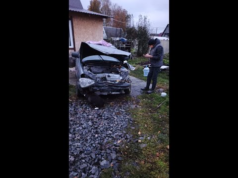 Видео: Спасаем Приору после ДТП,тянем и ампутируем