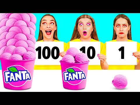 Видео: 100 Слоев Еды Челлендж | Удивительные Лайфхаки и Хитрости от DaRaDa Challenge