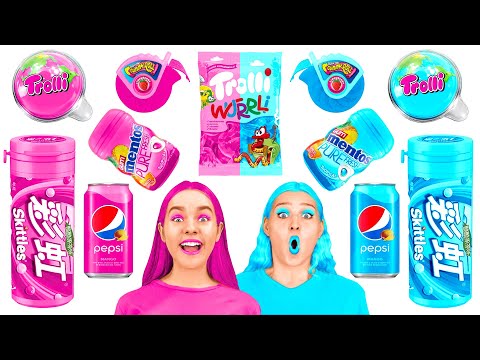 Видео: Розовая Еда vs Голубая Еда Челлендж | Смешные Моменты от RaPaPa Best