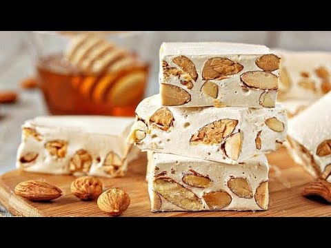 Видео: Испанский Туррон / Нуга с Миндалем из 4-х Ингредиентов