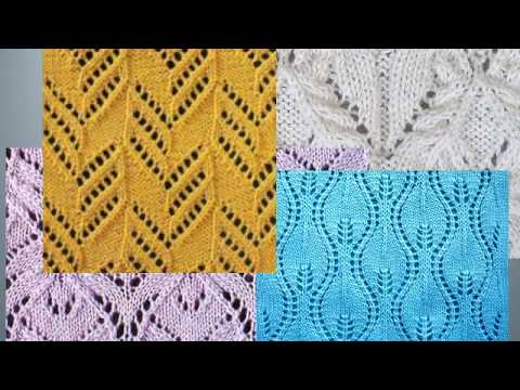 Видео: Интересные Ажурные узоры спицами- 3 со схемами. Вязание Knitting Knitted Diy