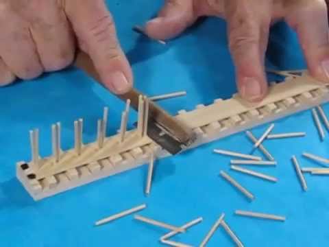 Видео: Судомоделизм. Имитация нагелей зубочистками