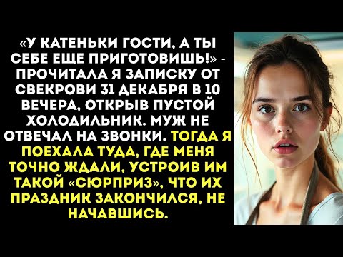 Видео: Я готовила новогодний стол на всю семью, а муж со свекровью унесли всю еду к золовке...