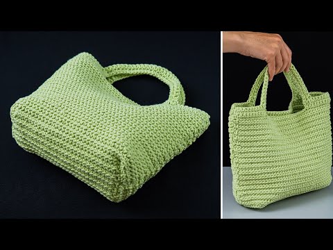 Видео: Как связать простую сумку крючком – мастер-класс для начинающих!